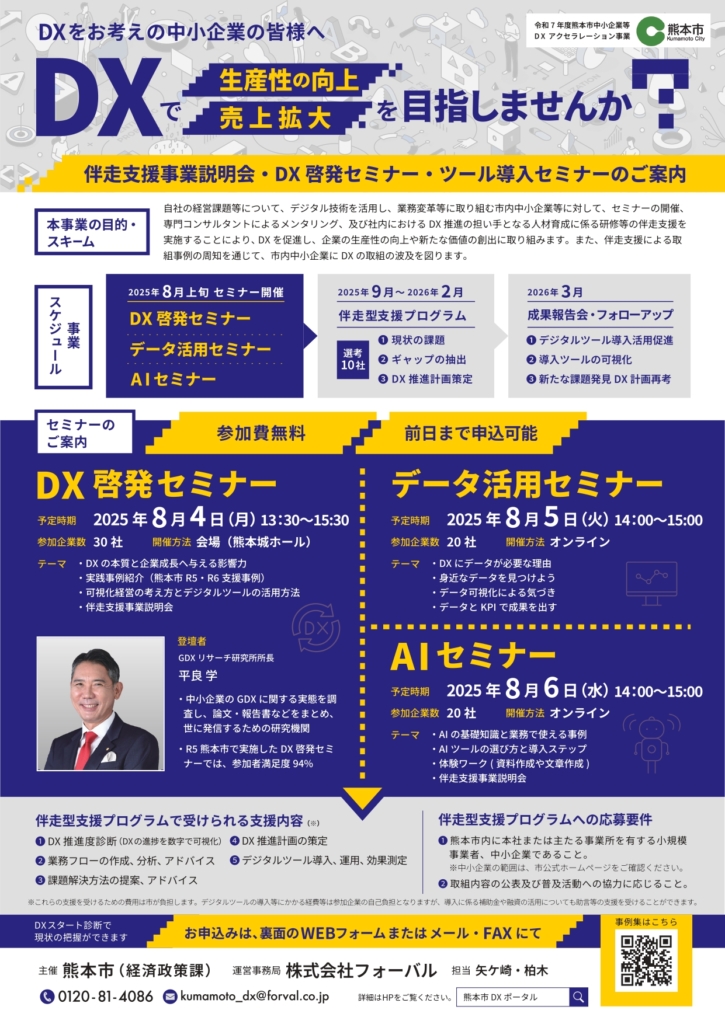 2025年8月の熊本市DX事業フライヤー